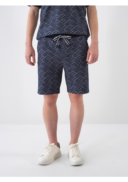 Erkek Lacivert Regular Fit Şort