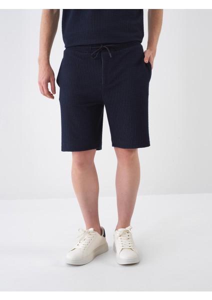 Erkek Lacivert Regular Fit Şort