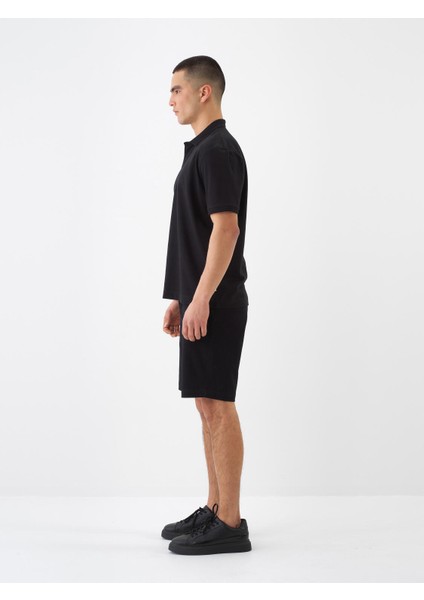 Erkek Siyah Regular Fit Pamuklu Polo Yaka Tişört modelleri