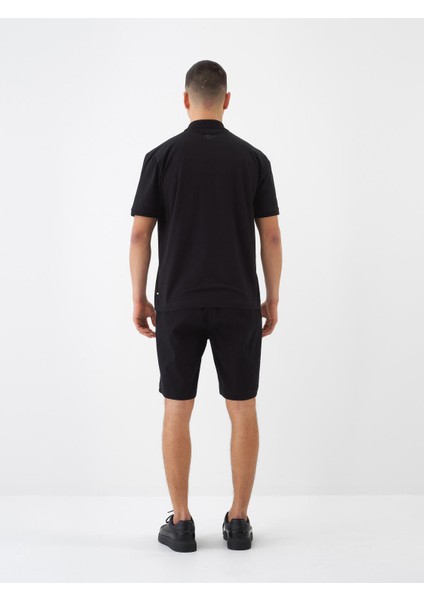 Erkek Siyah Regular Fit Pamuklu Polo Yaka Tişört indirimleri