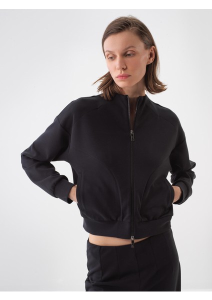 Siyah Oversize Modal Sweatmont