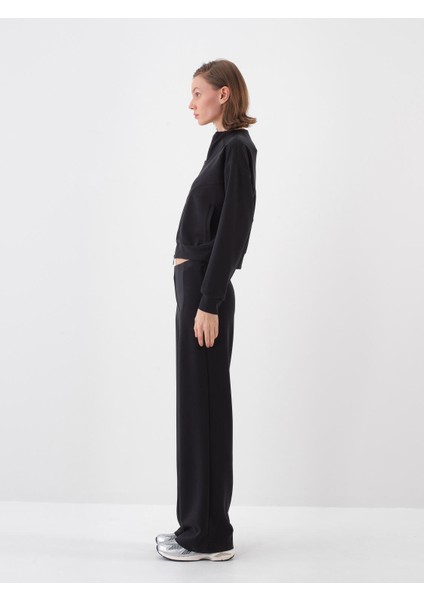 Siyah Oversize Modal Sweatmont