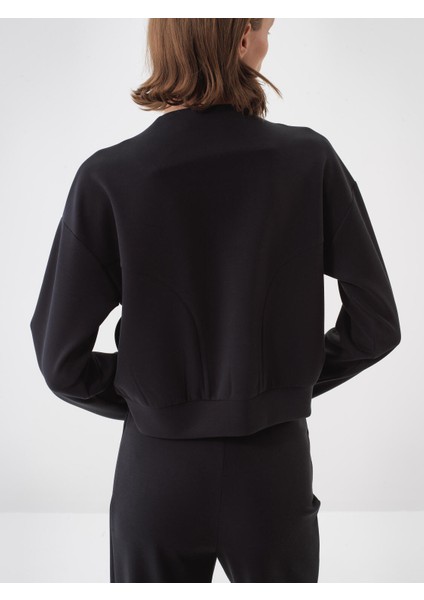 Siyah Oversize Modal Sweatmont