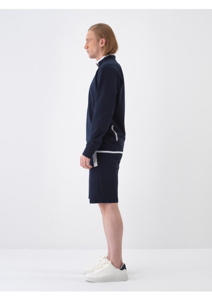 Erkek Lacivert Slim Fit Pamuklu Sweatshirt modelleri