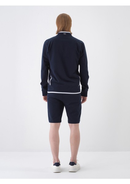 Erkek Lacivert Slim Fit Pamuklu Sweatshirt indirimleri