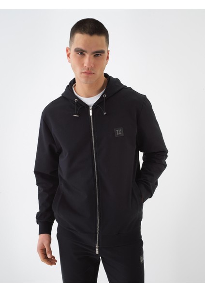 Siyah Regular Fit Pamuklu Sweatmont