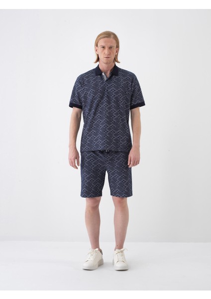 Erkek Lacivert Regular Fit Şort
