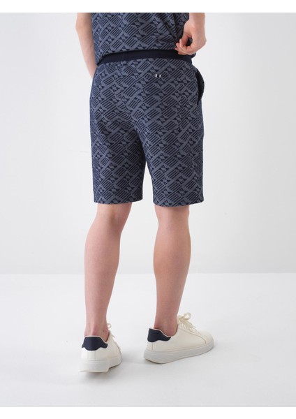 Erkek Lacivert Regular Fit Şort