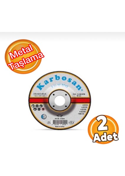 180X6.4X22.23 Nk Metal Taşlama Diski (2 Adet)
