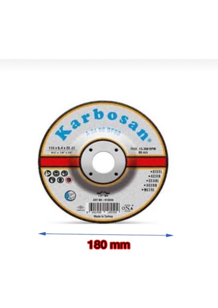 180X6.4X22.23 Nk Metal Taşlama Diski (2 Adet)