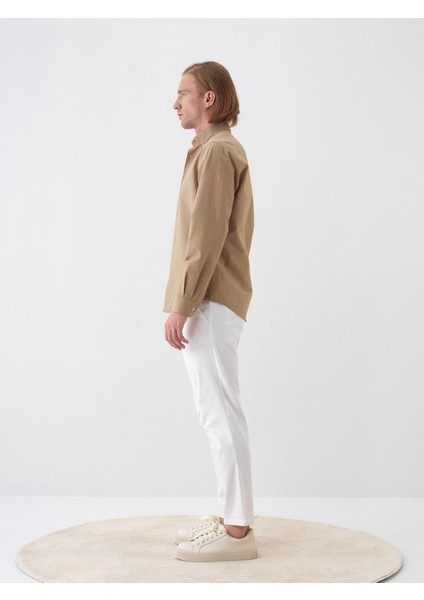 Camel Regular Fit Pamuklu Gömlek