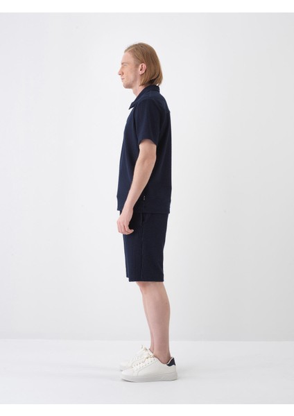 Erkek Lacivert Regular Fit Polo Yaka Tişört modelleri