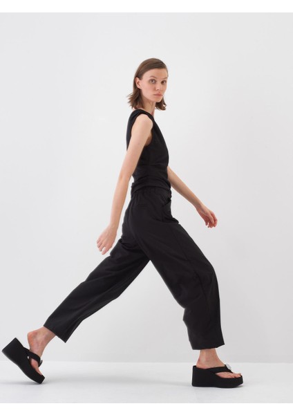 Kadın Siyah Regular Fit Bluz