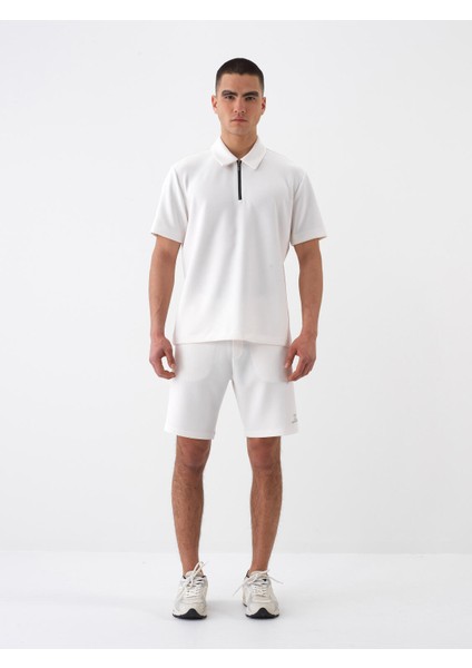 Erkek Beyaz Regular Fit Modal Polo Yaka Tişört fiyatları