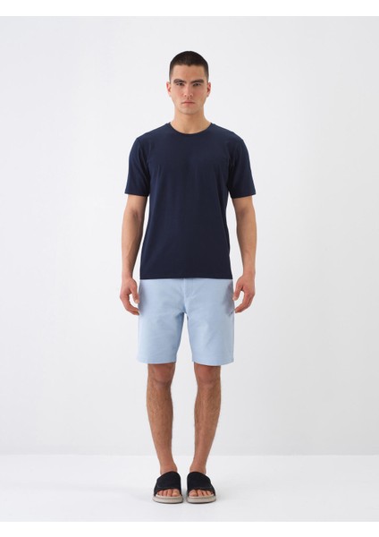 Erkek Lacivert Slim Fit Pamuklu Basic Tişört fiyatları
