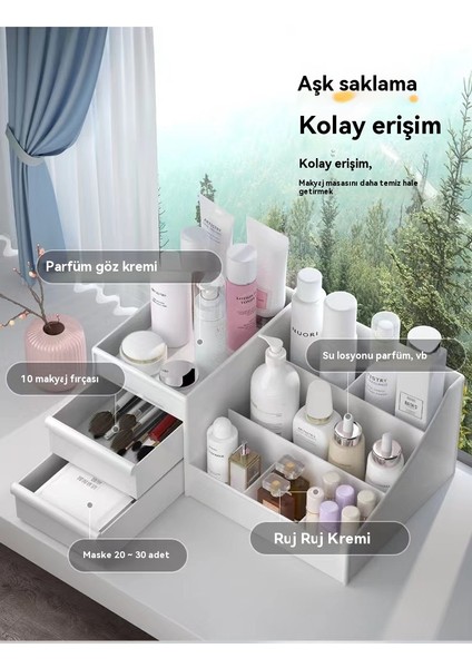 Minimalist Masaüstü Kozmetik Saklama Kutusu (Yurt Dışından)