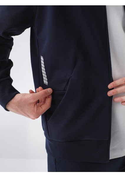Lacivert Regular Fit Pamuklu Sweatmont