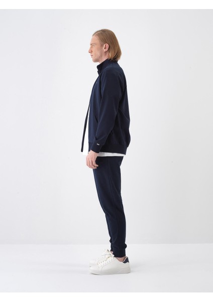 Lacivert Regular Fit Pamuklu Sweatmont