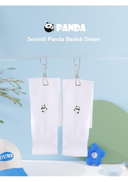 Panda Karikatür Güneş Koruyucu Açık Sürüş Uv Nefes Alabilen Buz Kollu (Yurt Dışından)