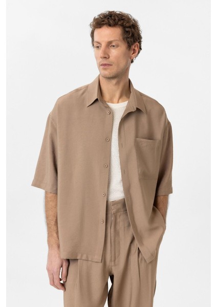 Vizon Relaxed Kısa Kollu Erkek Gömlek