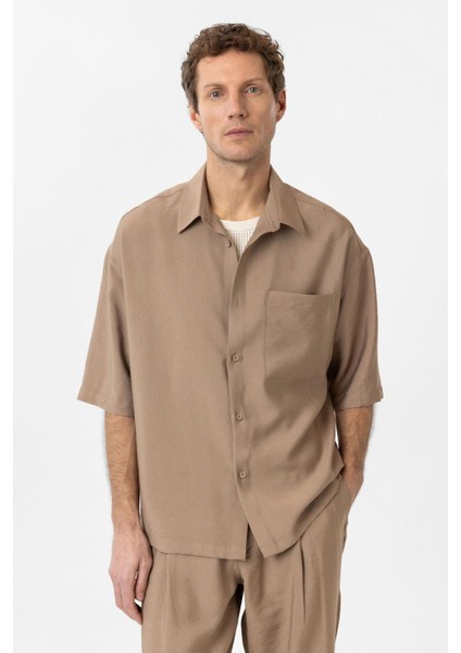 Vizon Relaxed Kısa Kollu Erkek Gömlek