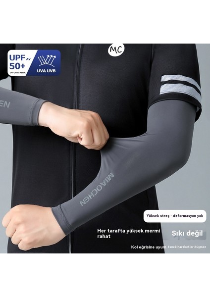 Yaz Anti-Uv Güneş Koruyucu Buz Ipek Kol Bisiklet El Maskesi Kollu (Yurt Dışından)