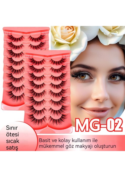Sekiz Çift MG02 Kalın ve Doğal Kıvrık (Yurt Dışından)