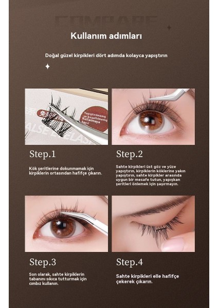 Gül Tutkalsız Büyük Kapasiteli Doğal Simülasyon Üçlemesi 10 Sıra Sahte Kirpik (Yurt Dışından) fırsatları