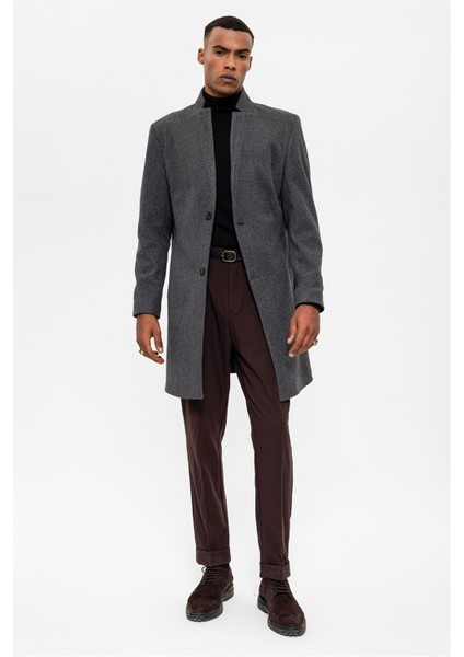 Antrasit Hakim Yaka Erkek Kaban fiyatları