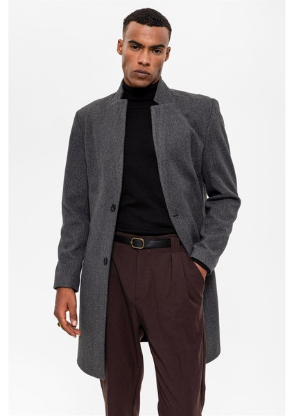 Antrasit Hakim Yaka Erkek Kaban modelleri