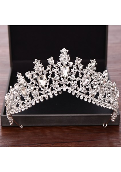 Altın Rengi Düğün Saç Aksesuarları Gelin Taçları ve Taçları Gümüş Rengi Kristal Yapay Elmas Düğün Tacı Gelin Tacı Başlığı Diadem (Yurt Dışından) indirimleri