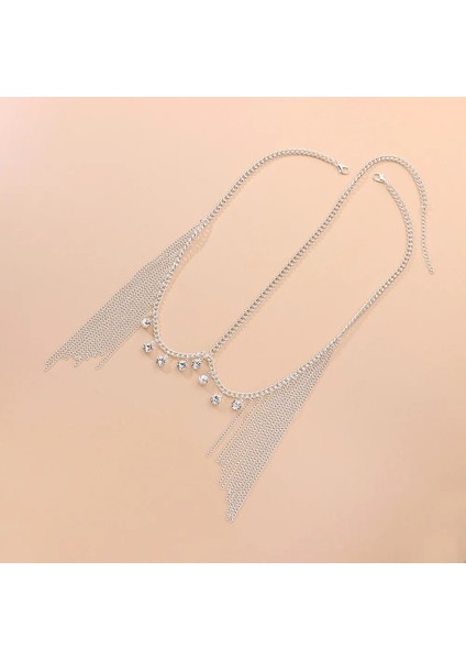 Gümüş Rengi Kadınlar Için El Yapımı Metal Püskül Alın Taklidi Kolye Saç Zinciri Takı Boho Gelin Kafa Zinciri Düğün Başlığı (Yurt Dışından) fırsatları