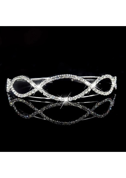 FG102 Gelin Headdress Prenses Saç Aksesuarları Balo Taç Kız Zarif Saç Bandı Inci Kristal Düğün Saç Aksesuarları Kafa Bandı (Yurt Dışından)