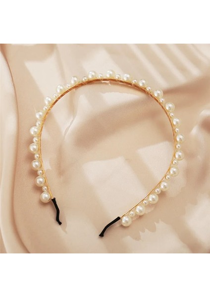 Saç Bantları Tarzı H127 2021 Hairbands Yeni Lüks Büyük Inci Çerçeve Kadın Kız Yay Ayçiçeği Kadın Saç Çemberler Saç Aksesuarları (Yurt Dışından)