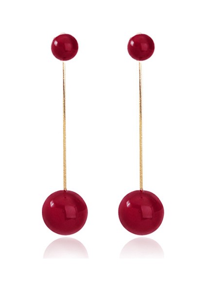 Büyük ve Küçük Inci Uzun Küpeler, Iki Aşınabilir Püskül Küpeler, Kadınsı Küpeler (Yurt Dışından)