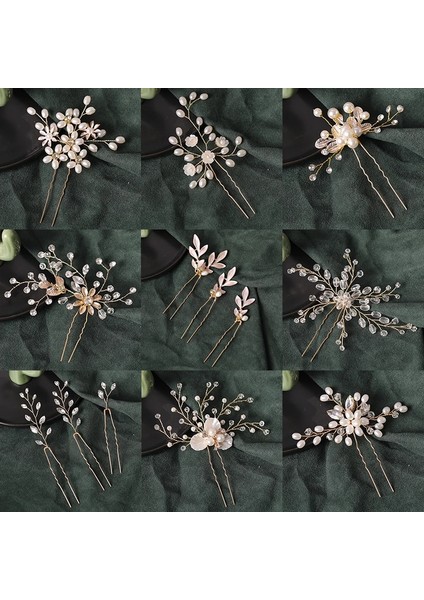 Saf Altın Rengi Vintage El Yapımı Altın Düğün Saç Aksesuarları Inciler Kristal Tokalar Sopa Kadın Saç Takı Başlığı Gelin Kız Için (Yurt Dışından) fiyatları