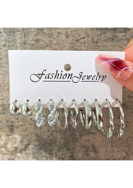 Çok Satan Moda Avrupa ve Amerikan Tarzı Altın C-Şekilli Zincir Küpe Seti, Bayanlar Için Hafif Lüks ve Üst Düzey Küpeler (Yurt Dışından)