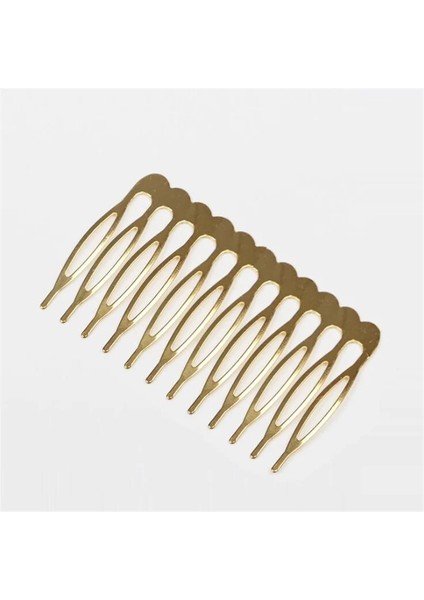 Rodyum 6 Metal Dişler Saç Klipleri Taraklar Dıy Saç Yayları Için Delikli Boş Saç Tarakları Takı Yapımı Bulguları Aksesuarları (Yurt Dışından)