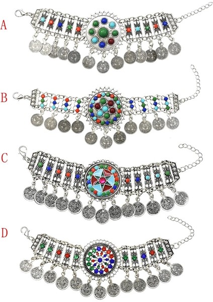 Takı Seti 3 Çingene Sikke Boncuk Kafa Zinciri Hint Etnik Tribal Saç Takı Klip Headdress Rhinestone Bohemia Alın Düğün Saç Aksesuarları (Yurt Dışından) indirimleri