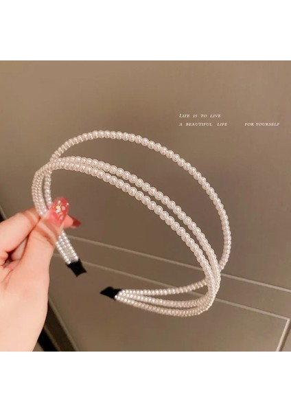 Saç Bantları Tarzı H149 2021 Hairbands Yeni Lüks Büyük Inci Çerçeve Kadın Kız Yay Ayçiçeği Kadın Saç Çemberler Saç Aksesuarları (Yurt Dışından)