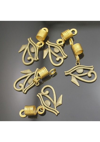 Yeşil Kelebek 5x Altın Viking Wedjat Horus Gözü Ra Sakal Boncuk Dreadlocks Örgü Saç Elbise cl Kafa Takı Tiara Taç Kostümleri (Yurt Dışından) modelleri