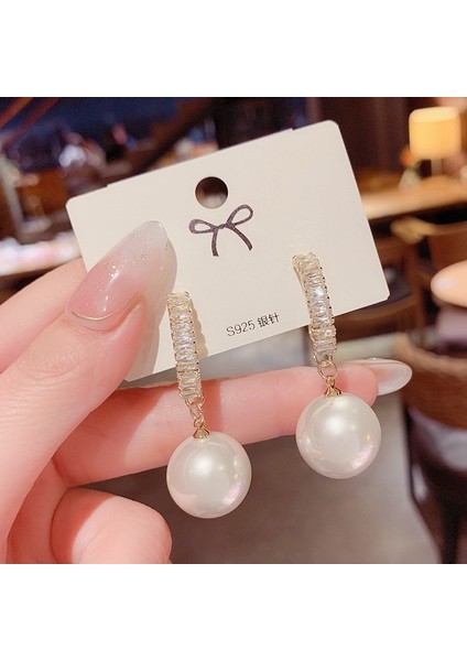 Popüler 925 Gümüş Iğne Küpe Klasik Geometrik Uzun Püskül Küpe (Yurt Dışından)