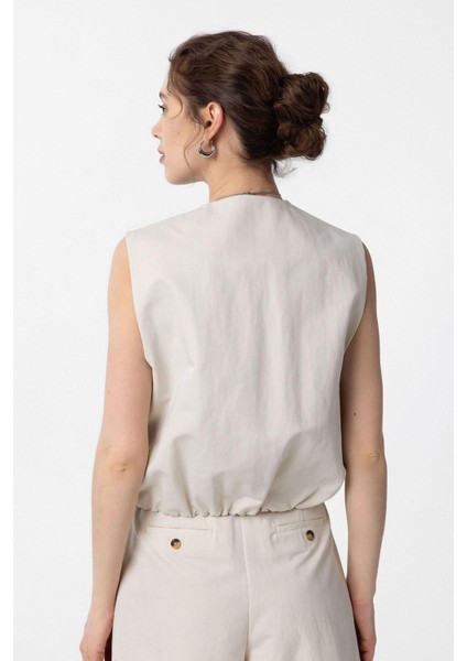 Taş Oversize Kadın Yelek