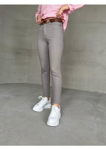 JEAN-08131 Gri Yüksek Bel Likralı Skinny Jean fiyatları
