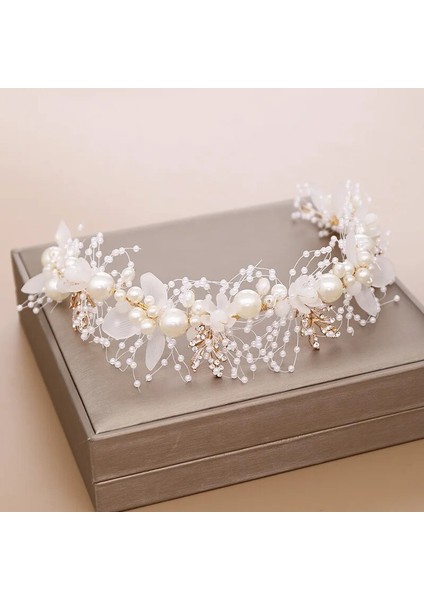 Beyaz Kmvexo El Yapımı Beyaz Çiçekler Saç Bandı Inci Kurdele Iplik Düğün Bantlar Kadınlar Için Gelin Yarışması Baş Adet Tiaras Takı (Yurt Dışından) fiyatları