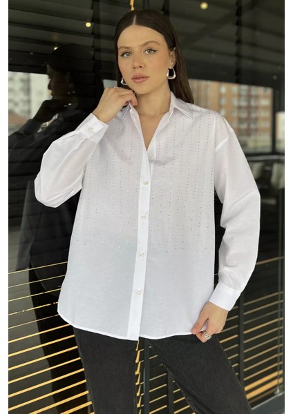 Kadın Uzun Kol Taşlı Gömlek fiyatları