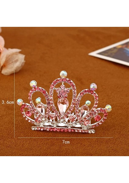 I Çocuk Kız Glitter Rhinestone Taç Toka Prenses Yay Küçük Firkete Mini Tiara Saç Tarak Klipler Kadınlar Düğün Parti Favor (Yurt Dışından) fırsatları