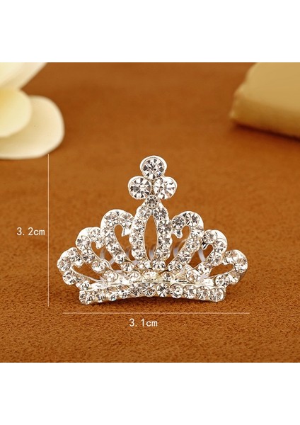 I Çocuk Kız Glitter Rhinestone Taç Toka Prenses Yay Küçük Firkete Mini Tiara Saç Tarak Klipler Kadınlar Düğün Parti Favor (Yurt Dışından) indirimleri