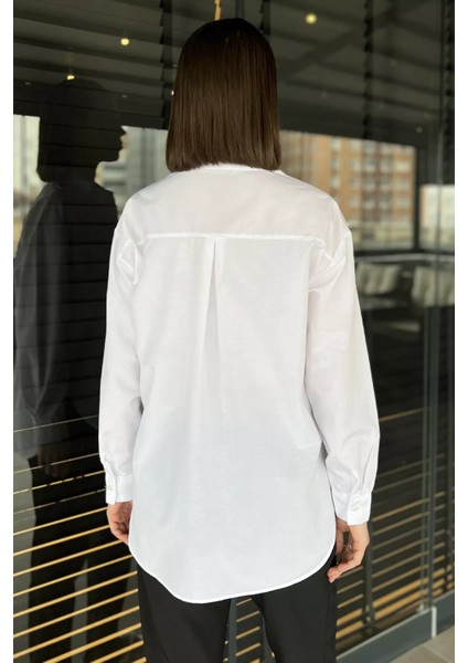 Taş Detaylı Oversize Kadın Gömlek modelleri