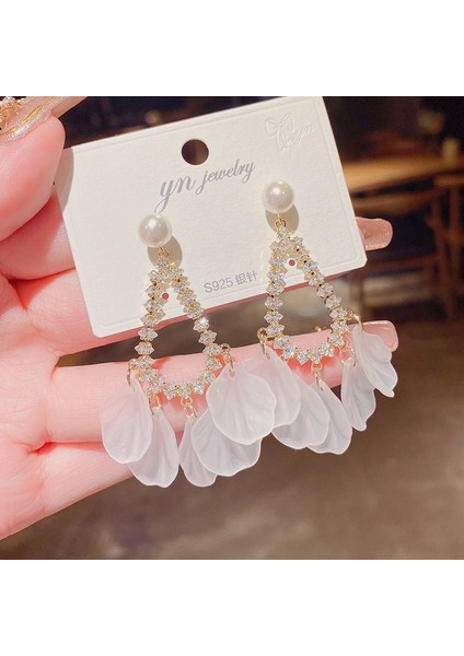 Popüler 925 Gümüş Iğne Küpe Klasik Geometrik Uzun Püskül Küpe (Yurt Dışından)